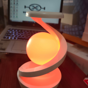 360 Rotating RGB moon lamp + wireless charging